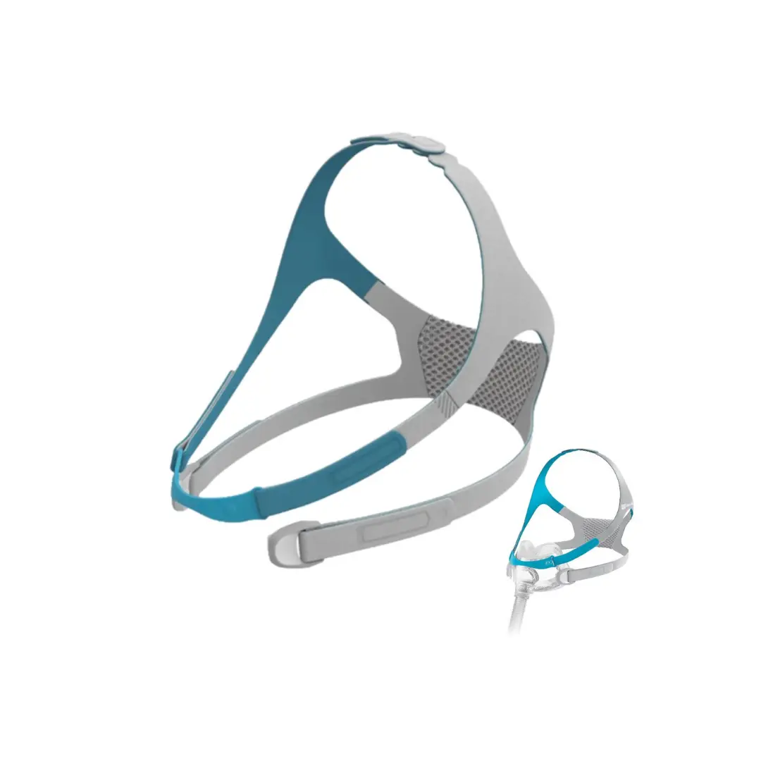 The headgear shown in the image ensures a comfortable PAP mask fit, preventing therapy disruption if it changes during sleep
