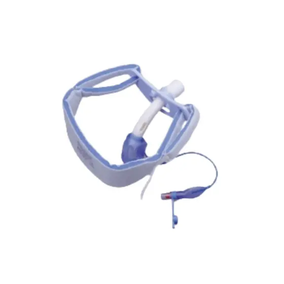This image shows Tracheostomy ties and holders that secure tubes around the neck and preventing tube displacement