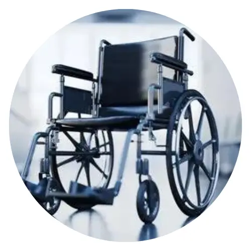This picture displays manual wheelchairs with a folding mechanism, hand-locking brakes, and adjustable height arms for added convenience