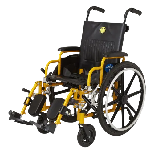 Pictured is a manual wheelchair that you can qualify for through health insurance